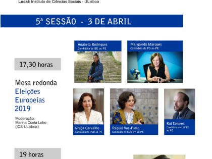 3 abril: Mesa Redonda Eleições Europeias (ICS-ULisboa)
