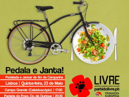 23 maio: Pedalada e jantar de encerramento da campanha, Lisboa