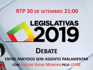 30 setembro – Debate na RTP com Joacine Katar Moreira