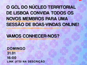 31 janeiro – Reunião Núcleo Territorial de Lisboa