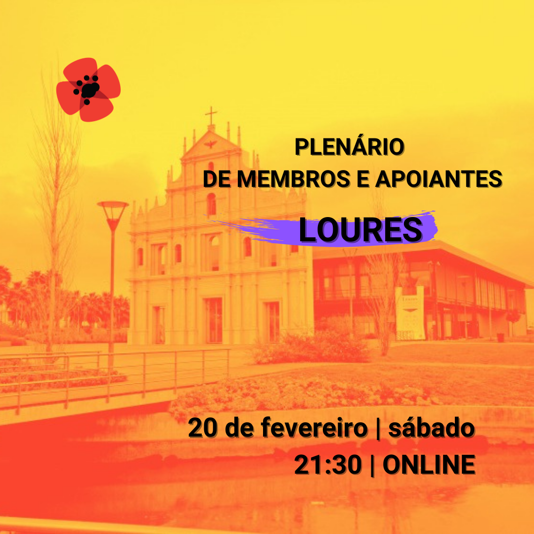 20 fevereiro \u2013 Plen\u00e1rio de Membros e Apoiantes de Loures \u2013 LIVRE