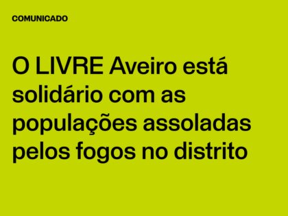 O LIVRE Aveiro está solidário com as populações assoladas pelos fogos no distrito