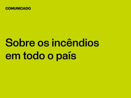 Sobre os incêndios em todo o país