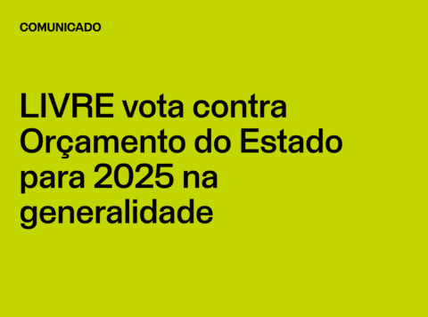 Comunicado: LIVRE vota contra Orçamento do Estado para 2025 na generalidade