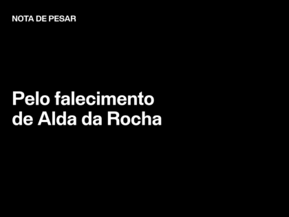 Nota de pesar pelo falecimento de Alda da Rocha