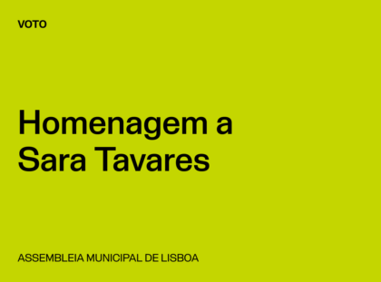 Lisboa: Voto de Homenagem a Sara Tavares