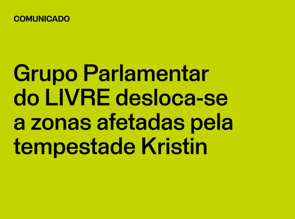 Comunicado: Grupo Parlamentar do LIVRE desloca-se a zonas afetadas pela tempestade Kristin